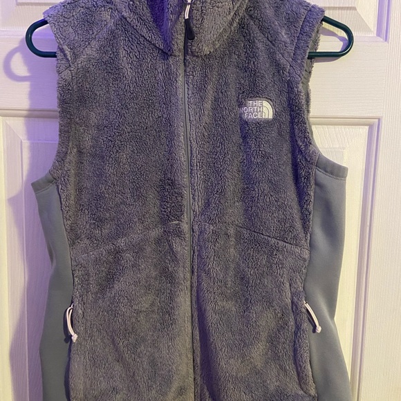 The North Face Jackets & Blazers - Size M Grey Fuzzy Northface Vest